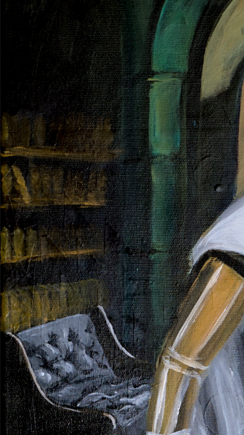 Bücherregal des Burgherrn