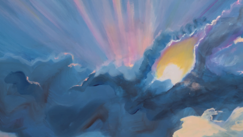 Unwetterwolke vor der Sonne