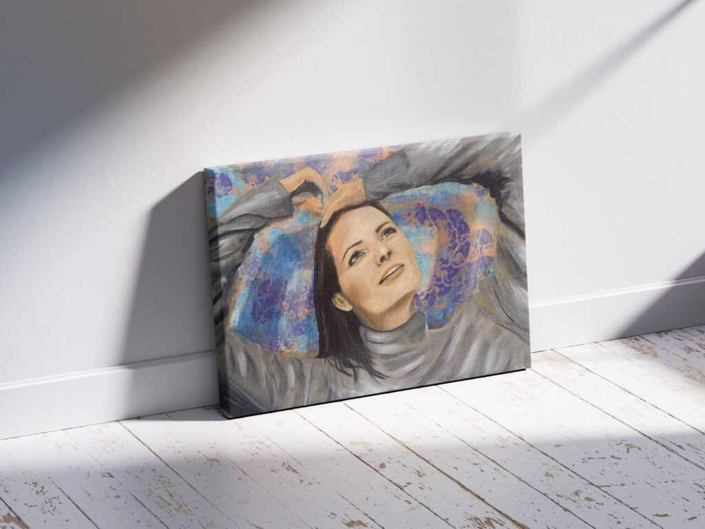 Mockup mit "Kopf in den Wolken"