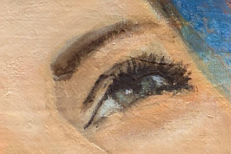linkes Auge